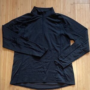 L.L. Bean 1/4 Zip Pullover Women's Midweight Base Layer Crew Top dark gray 🥾